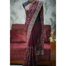Merun Soft Seemari Georgette Saree