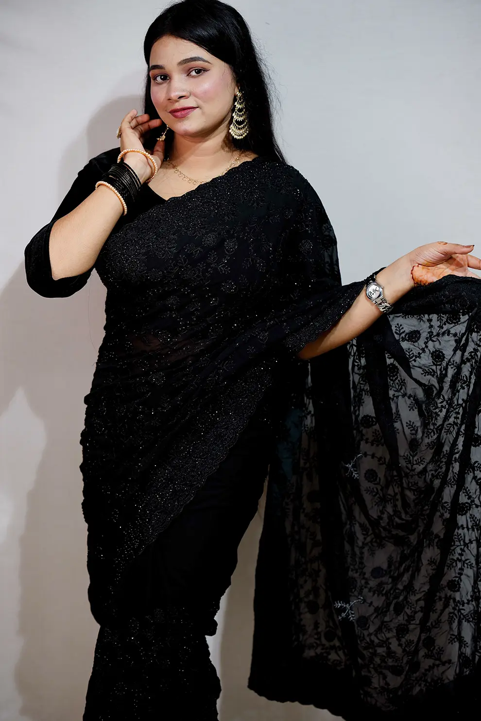 New Black Elegence saree