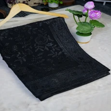 Black Glass Stone Work Chiffon Saree – Top Notch Premium Party Wear