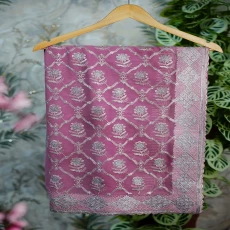 pink Siroski Stone Elegant Party Wear Saree