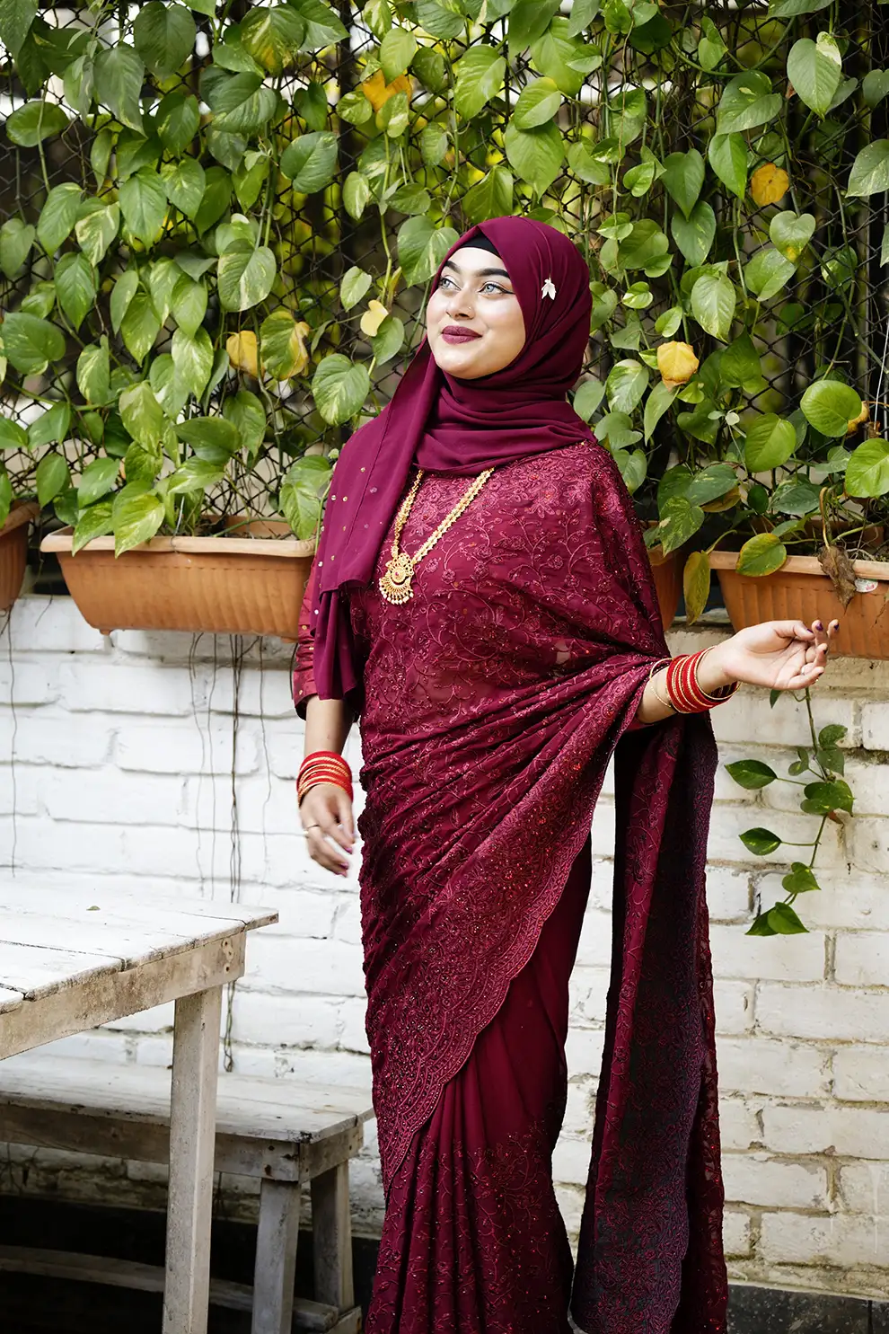 Merun Premium Desginer Party Wear Saree