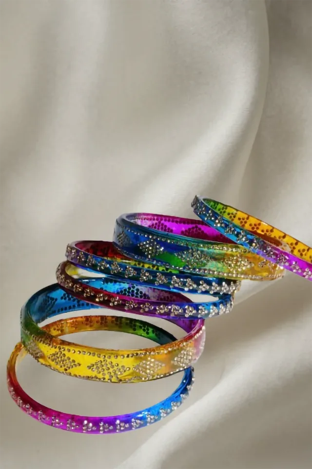Rangeen High perfomance Stone glass Bangle